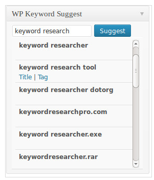 wp keyword suggest