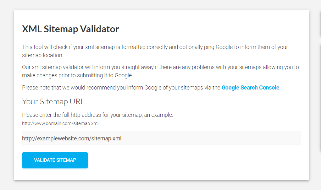validator for sitemap