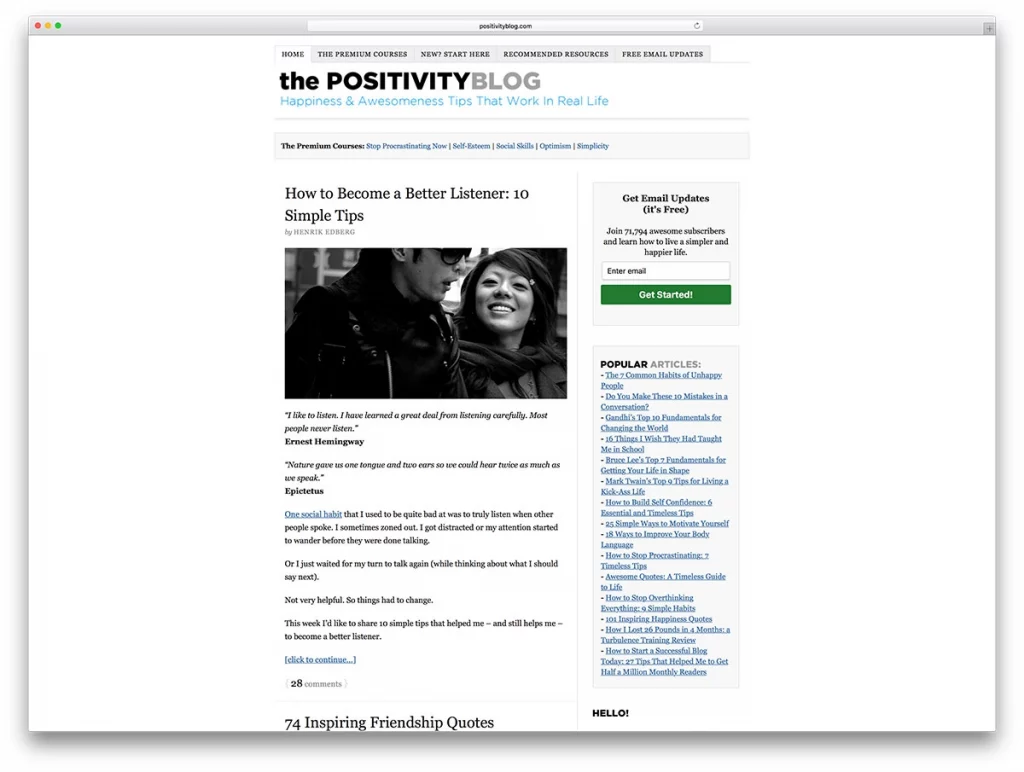 the positivity blog