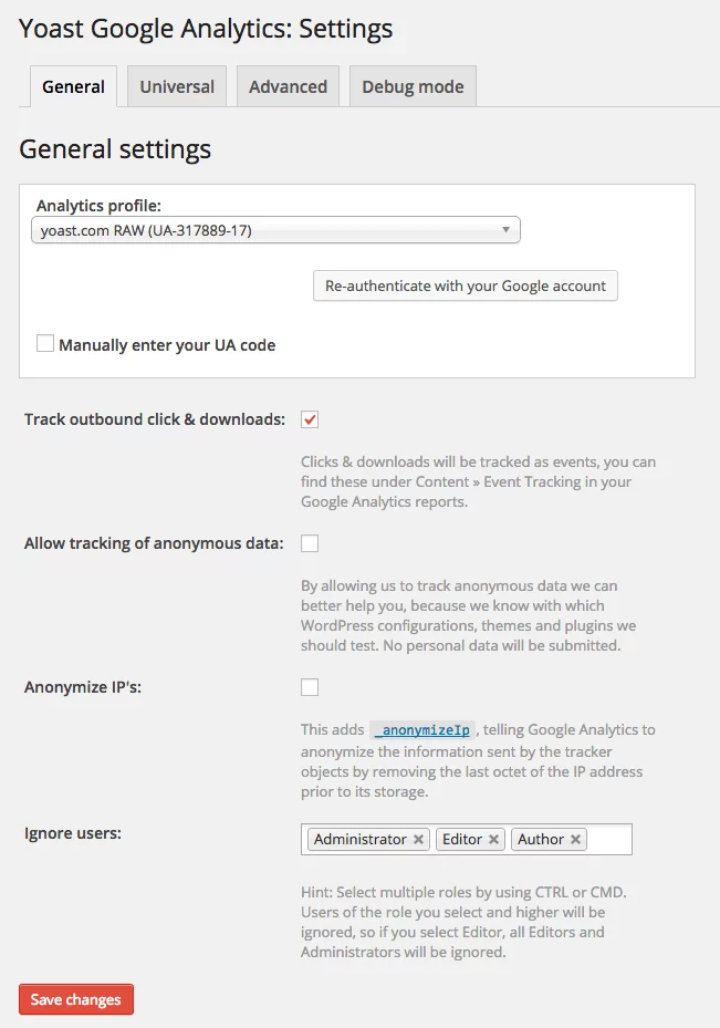 User's Guide for All in One SEO Pack google-analytics-by-yoast