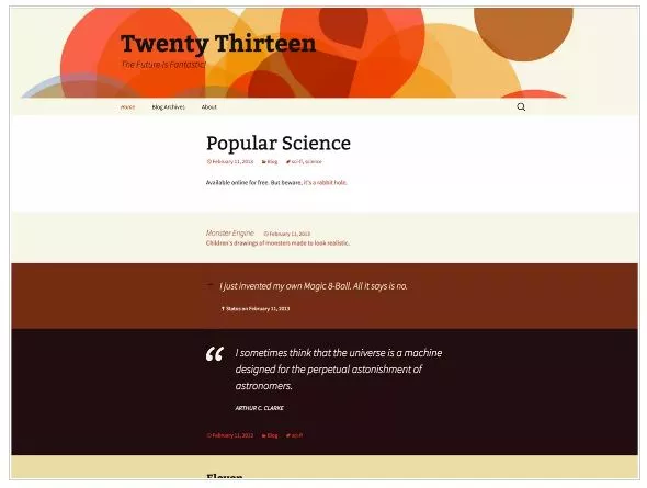 Free WordPress Themes for 2019 - Twenty Thirteen
