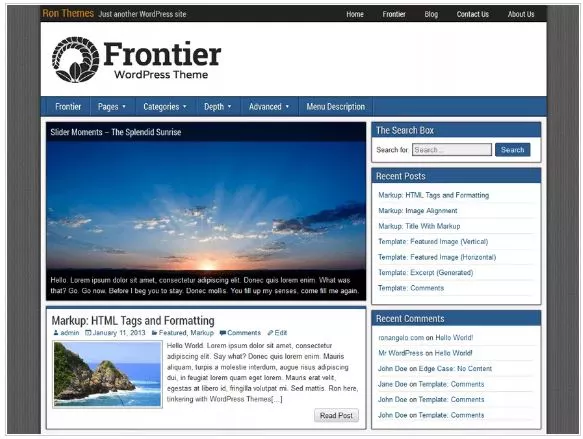 Free WordPress Themes for 2019 - Frontier