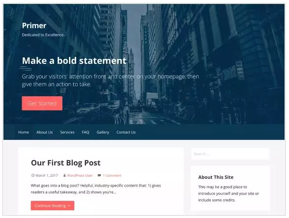 Free WordPress Themes for 2019 - Primer