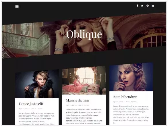 Free WordPress Themes for 2019 - Oblique