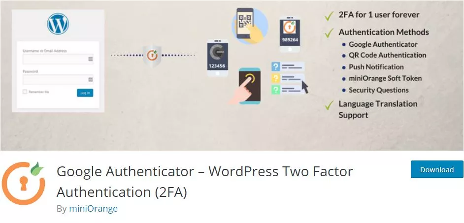 WordPress Security Plugins - Google Authenticator