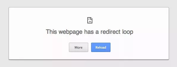 ERR_TOO_MANY_REDIRECTS  Google Chrome