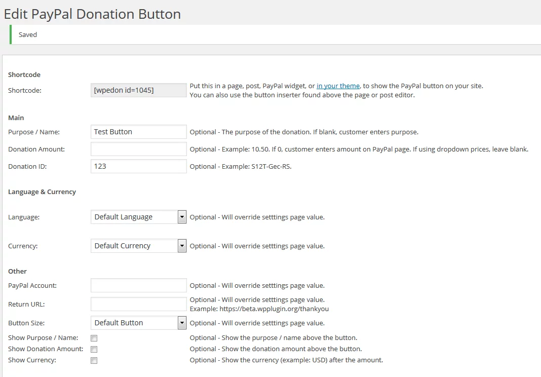paypal donation Free WordPress Donation Plugin 