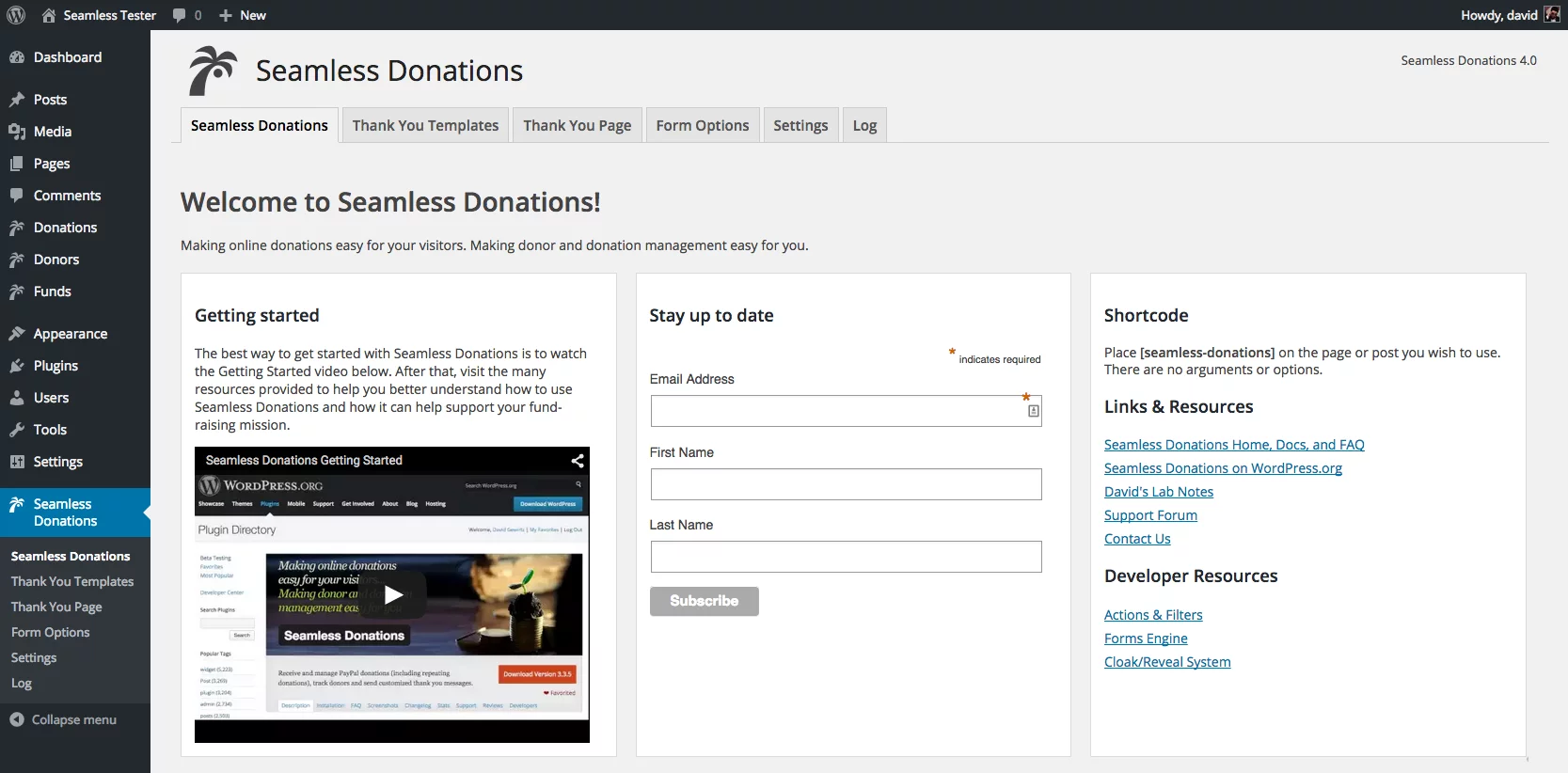 seamless donations Free WordPress Donation Plugin