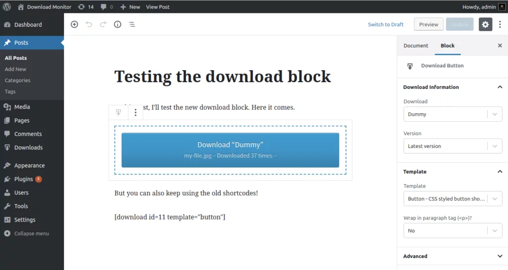 Introducing Gutenberg Blocks for WordPress Download Manager - WordPress  Download Manager