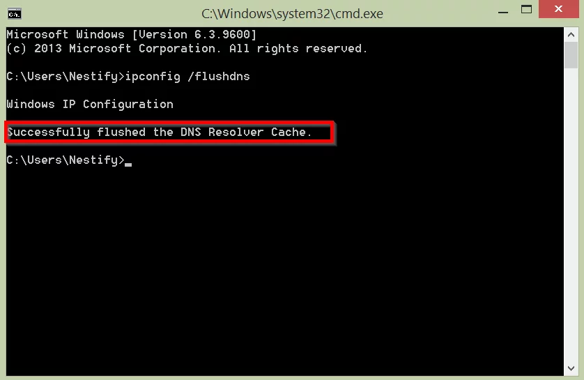 clear dns cache windows success Edit Hosts File
