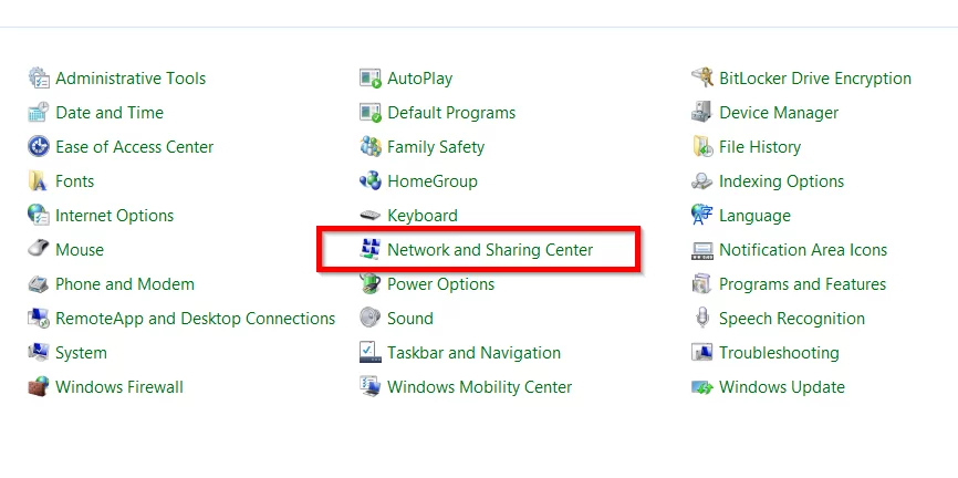 network-and-sharing-center Fix 504 Gateway Timeout Error