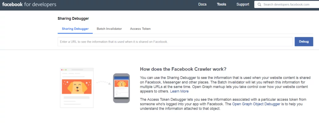 Facebook Debugger tool