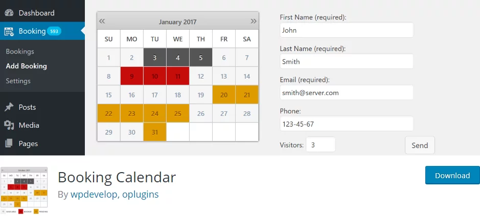 Booking Calendar WordPress Booking Plugins