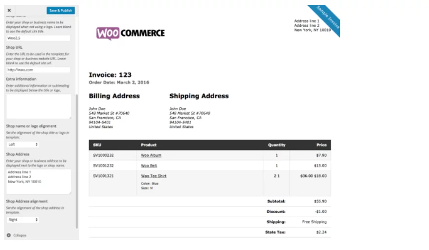 WooCommerce Print Invoices & Packing