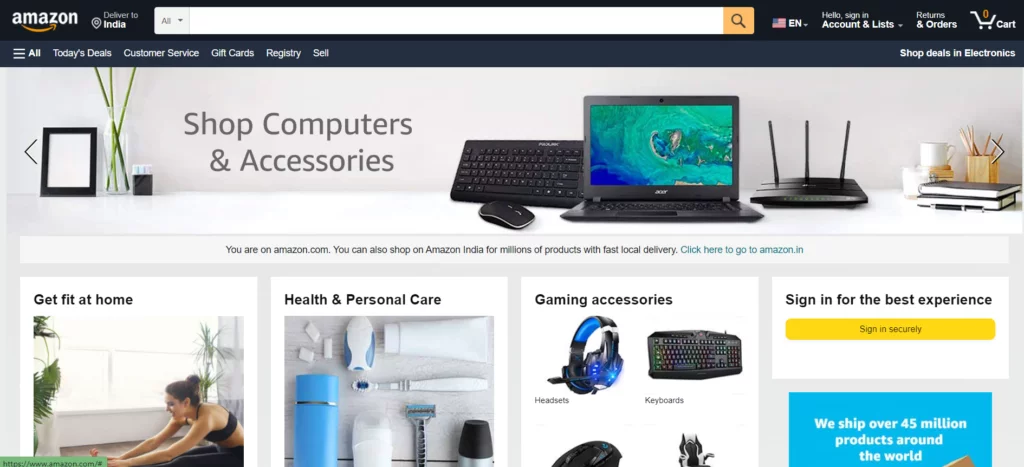 amazon ecommerce website