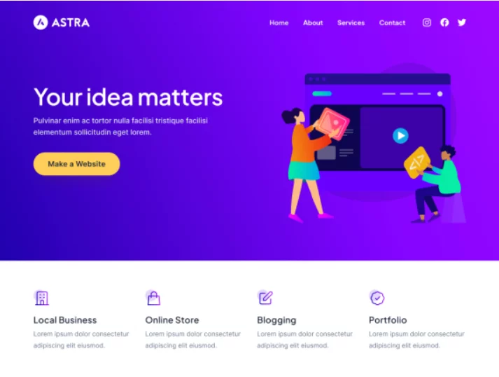 astra WordPress ecommerce theme