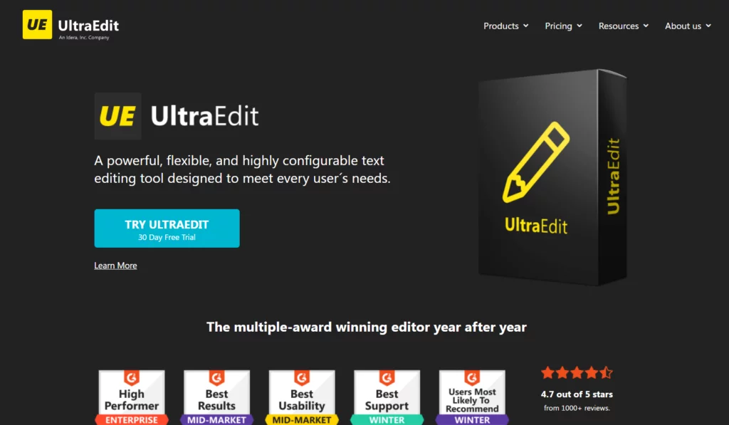 UltraEdit code editor