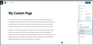 page template