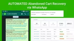 whatsapp chat + abandoned cart
