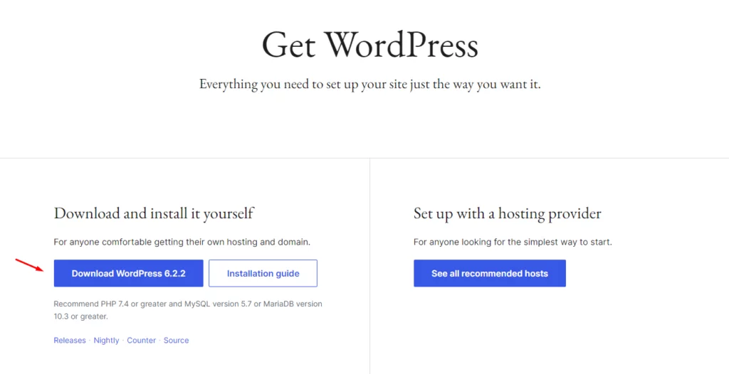 Download WordPress