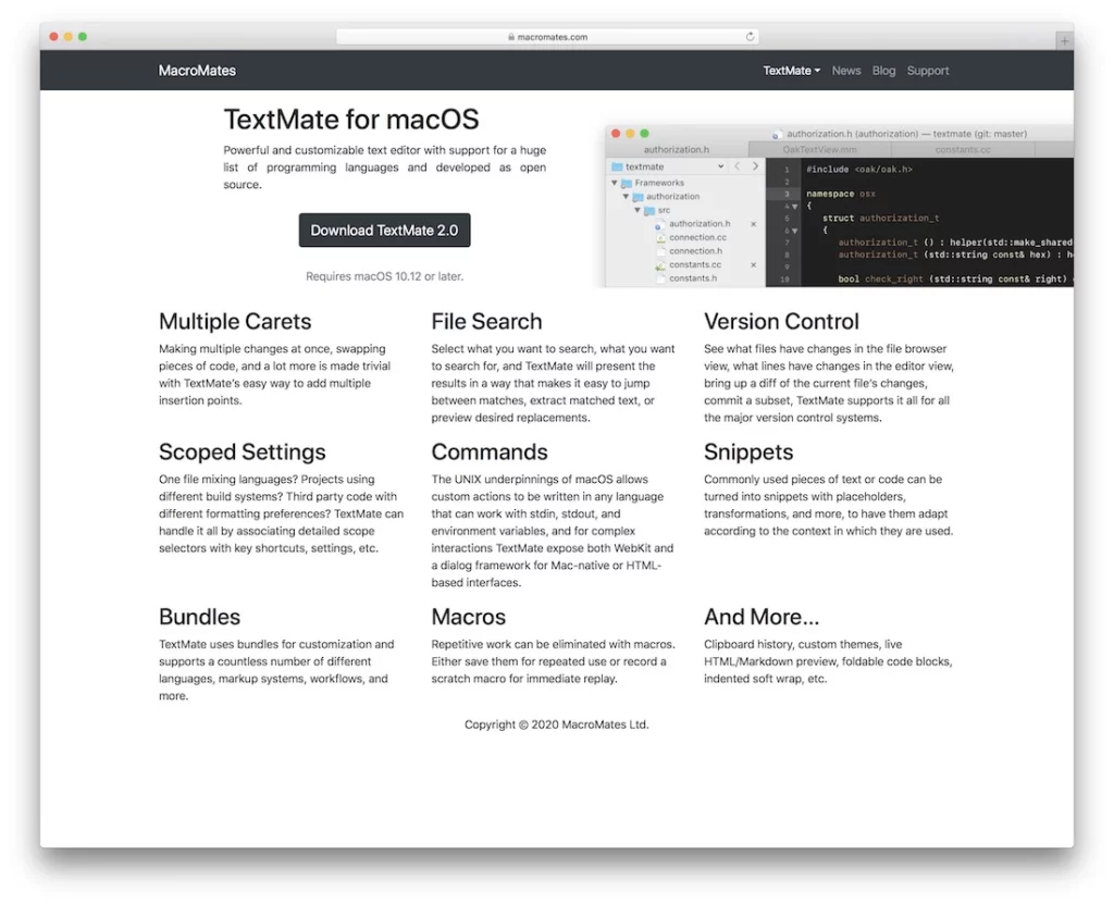 textmate code editor