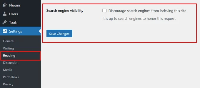 wordpress settings