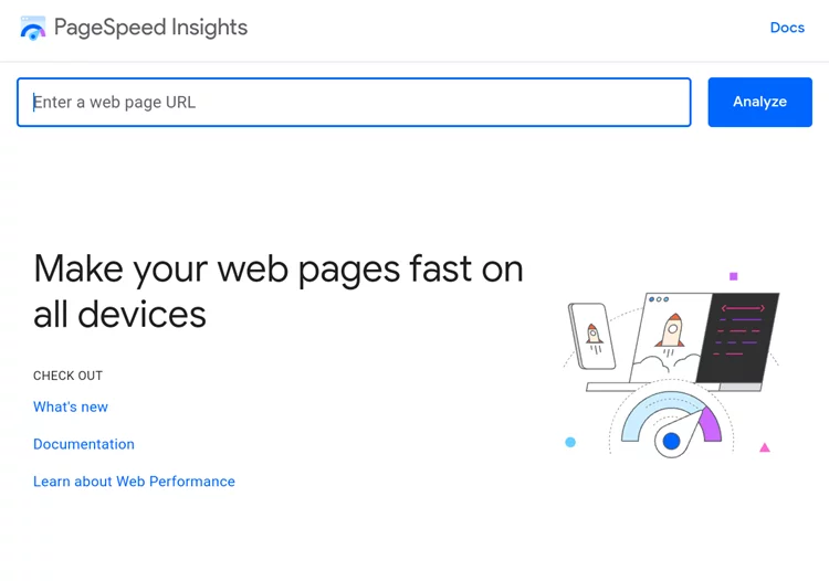 Google PageSpeed Insight website speed test