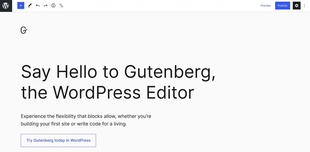WordPress block editor