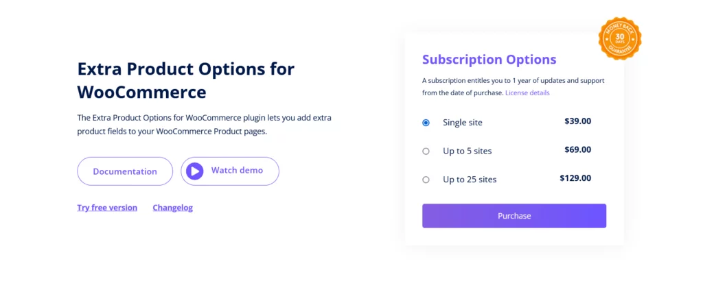 Extra Product Options for WooCommerce