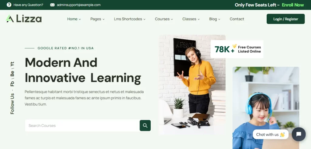 Lizza LMS WordPress theme