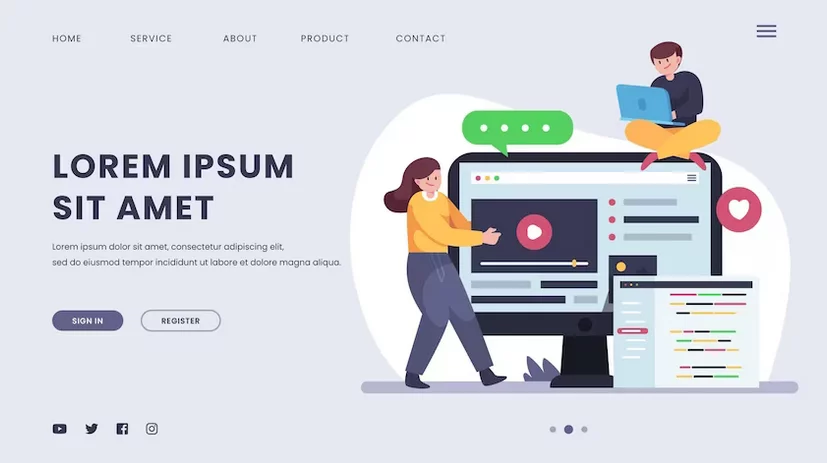 landing page