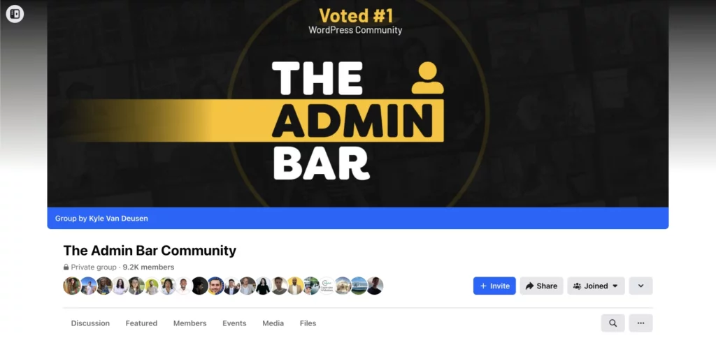 the admin bar