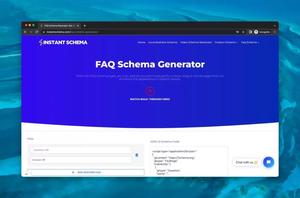 instant schema generator