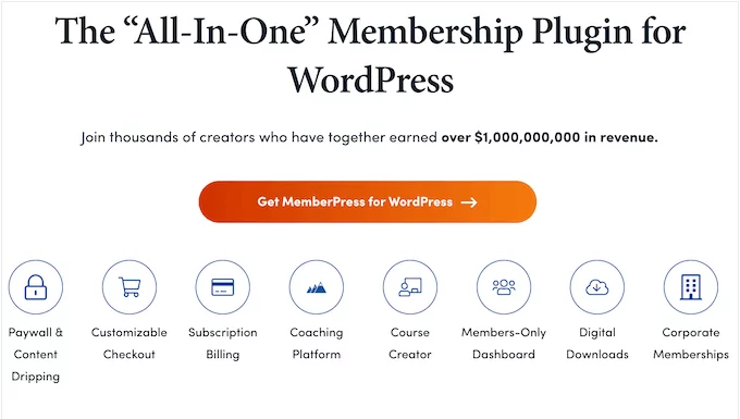 all-in-one memberpress homepage