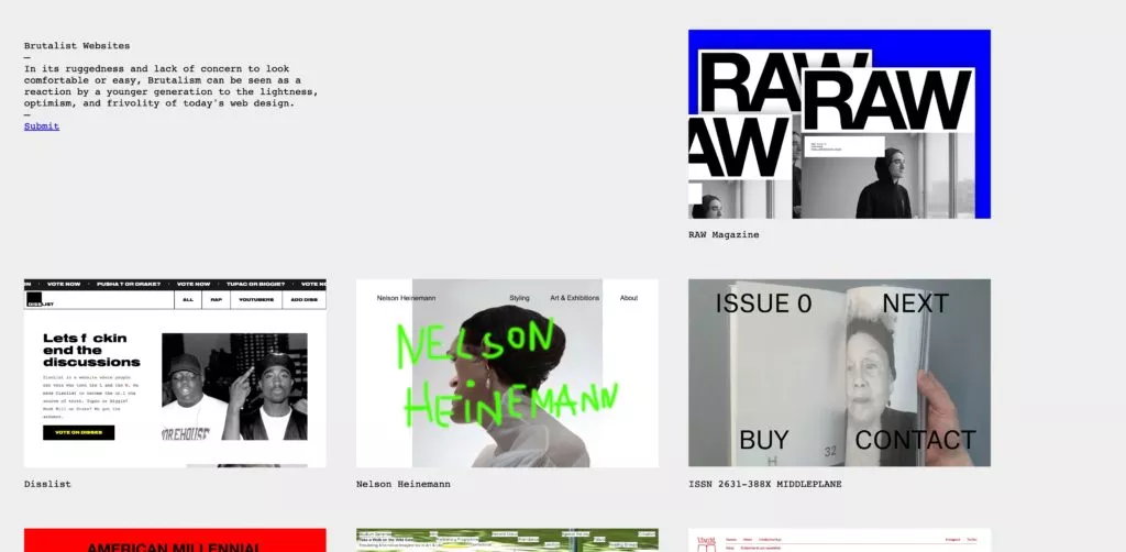 brutalist website