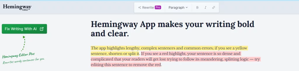 Hemingway App